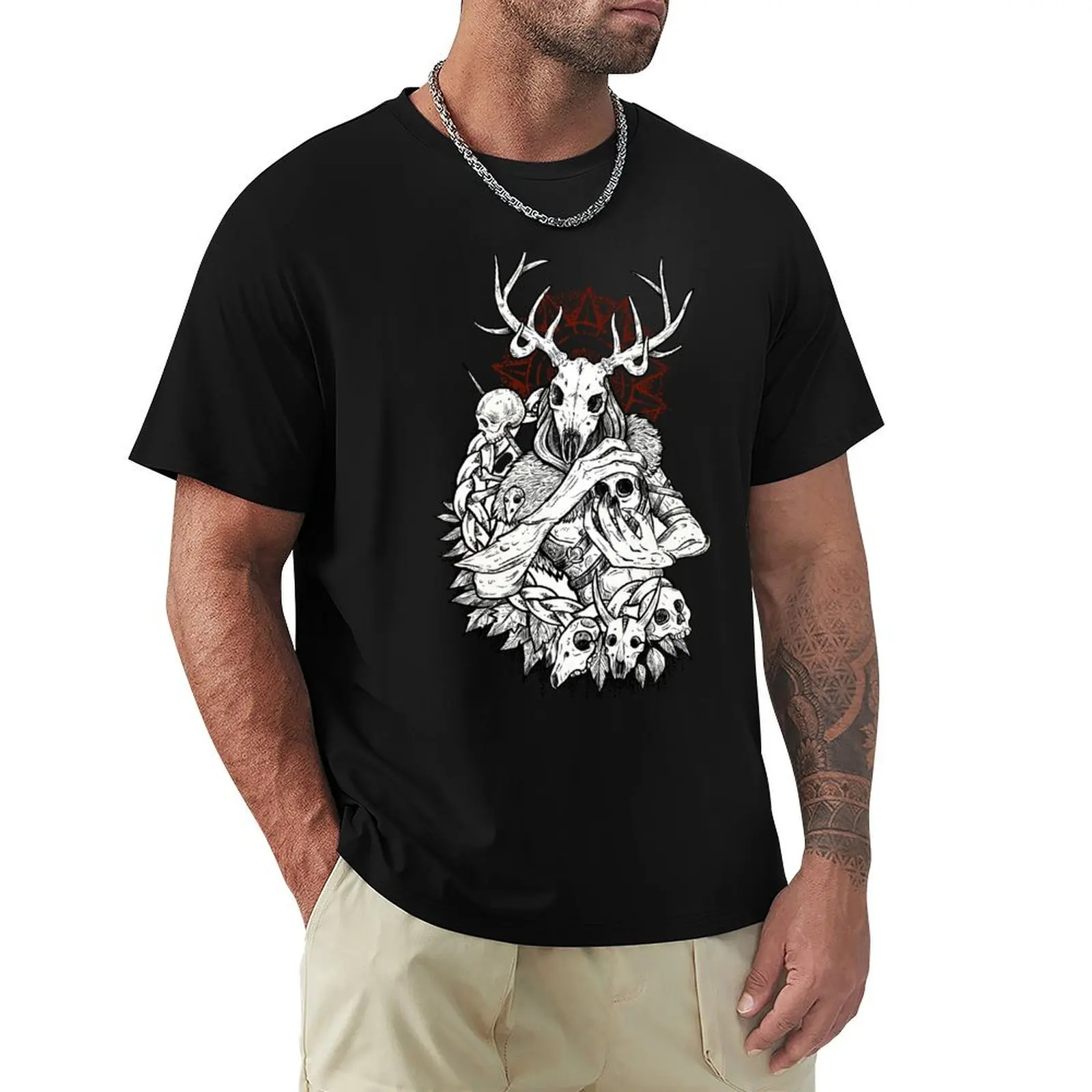

Leshen witcher forest demon T-Shirt blacks Short sleeve tee t shirt men