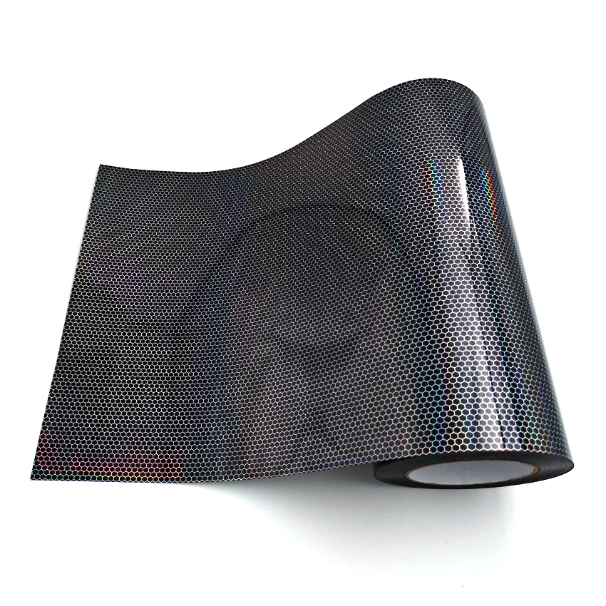 Deep Black Laser Honeycomb Headlight blackout film For Genesis G80 Color Changing headlight Vinyl Tint Motorcycle car foil wrap view 4