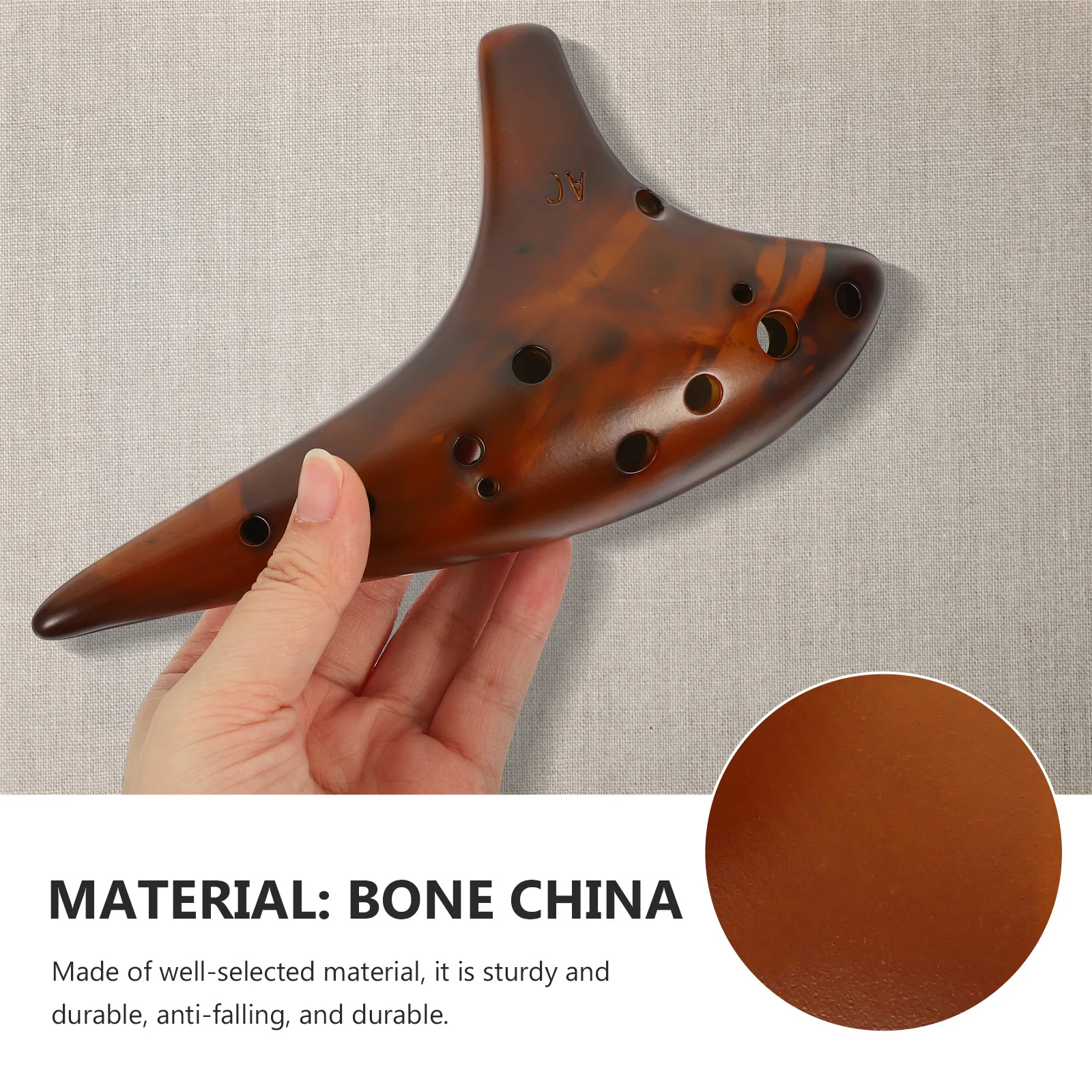 

1Set Mid-Tone C Key Ocarina 12 Hole Ethnic Wind Instrument Beginner Friendly Portable Music Tool with Lanyard Natural Melody