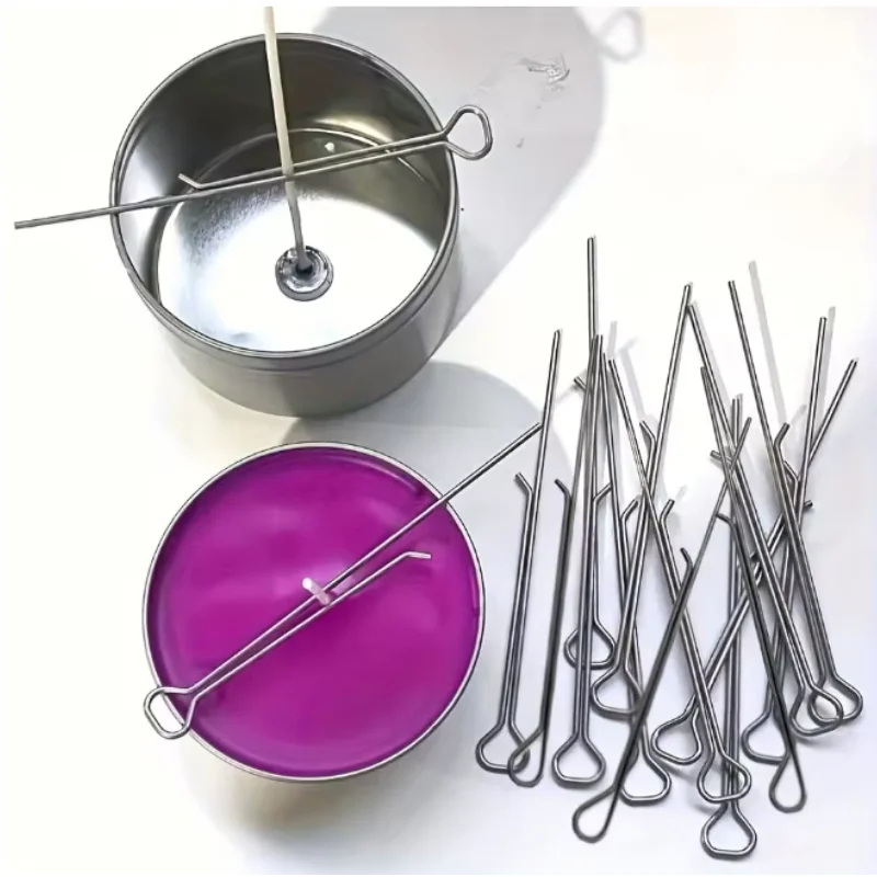 5/10 Uds. Soportes para mecha de vela de 4,3 pulgadas, mecha con Clip, accesorios para fabricación de velas hechos a mano, herramienta de dispositivo de centrado de mecha de Metal para fabricación de velas