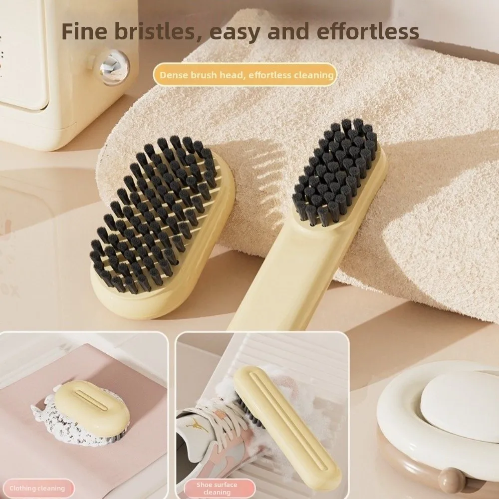 

3 in 1 Clothing and Shoe Brush Set Wall Mounted Space Saving Drain Soap Box Flip Plastic Shoes Brush Bathroom Storage