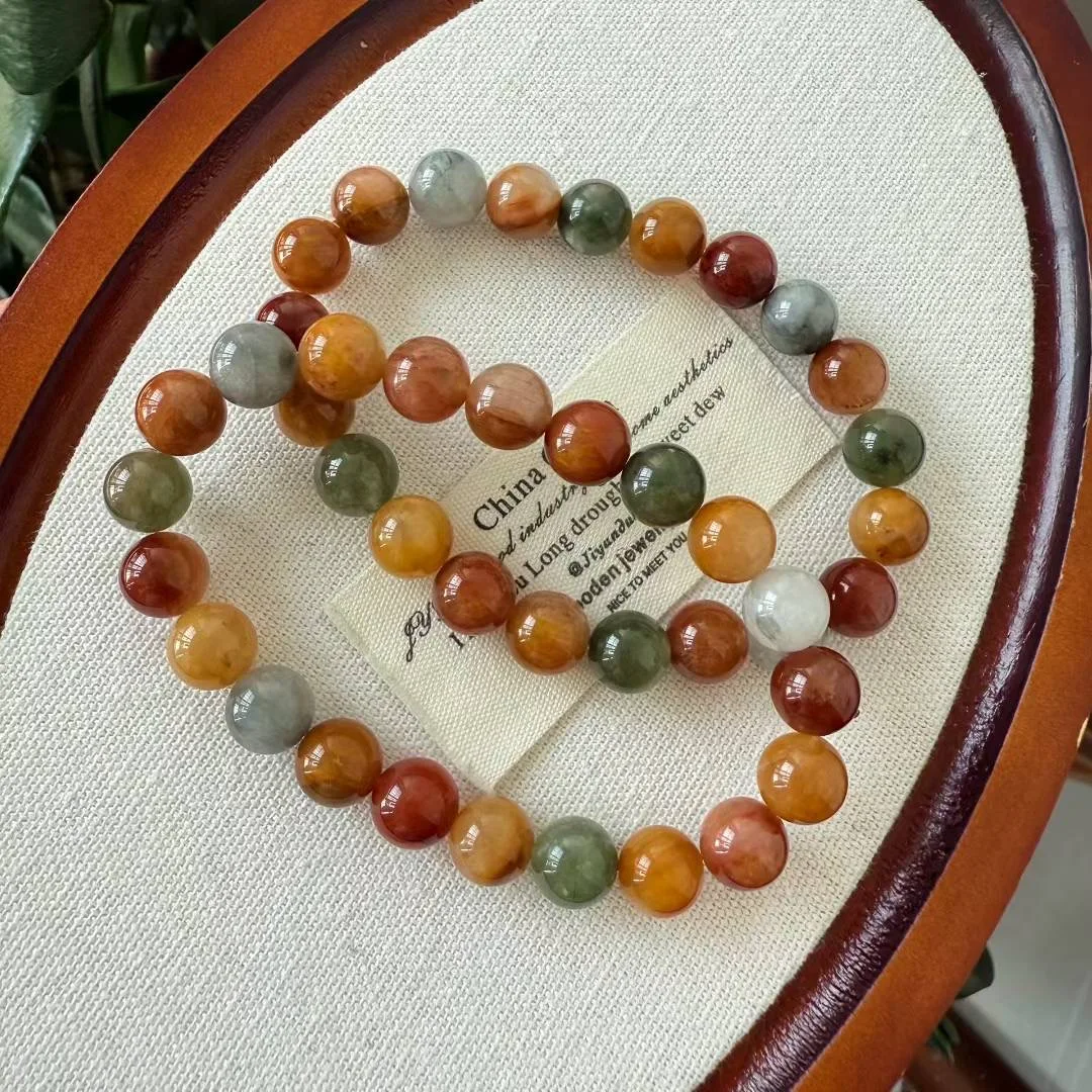 

9 мм натуральный цветной кроличий волос кварцевый браслет из бисера рейки целебные бусины модные мужские и женские ювелирные изделия для йоги подарок 1 шт.