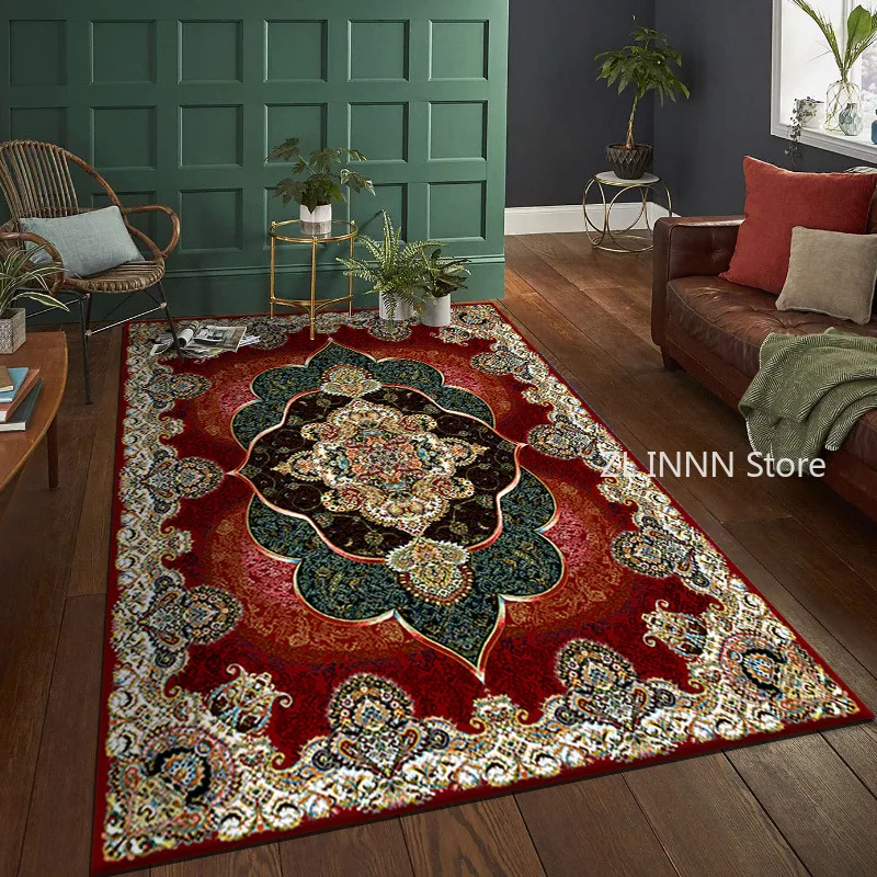 Bohemia oturma odası kilim dekorasyon yatak Deluxe anti kayma paspaslar geniş alan halı salonu İran halısı yıkanabilir