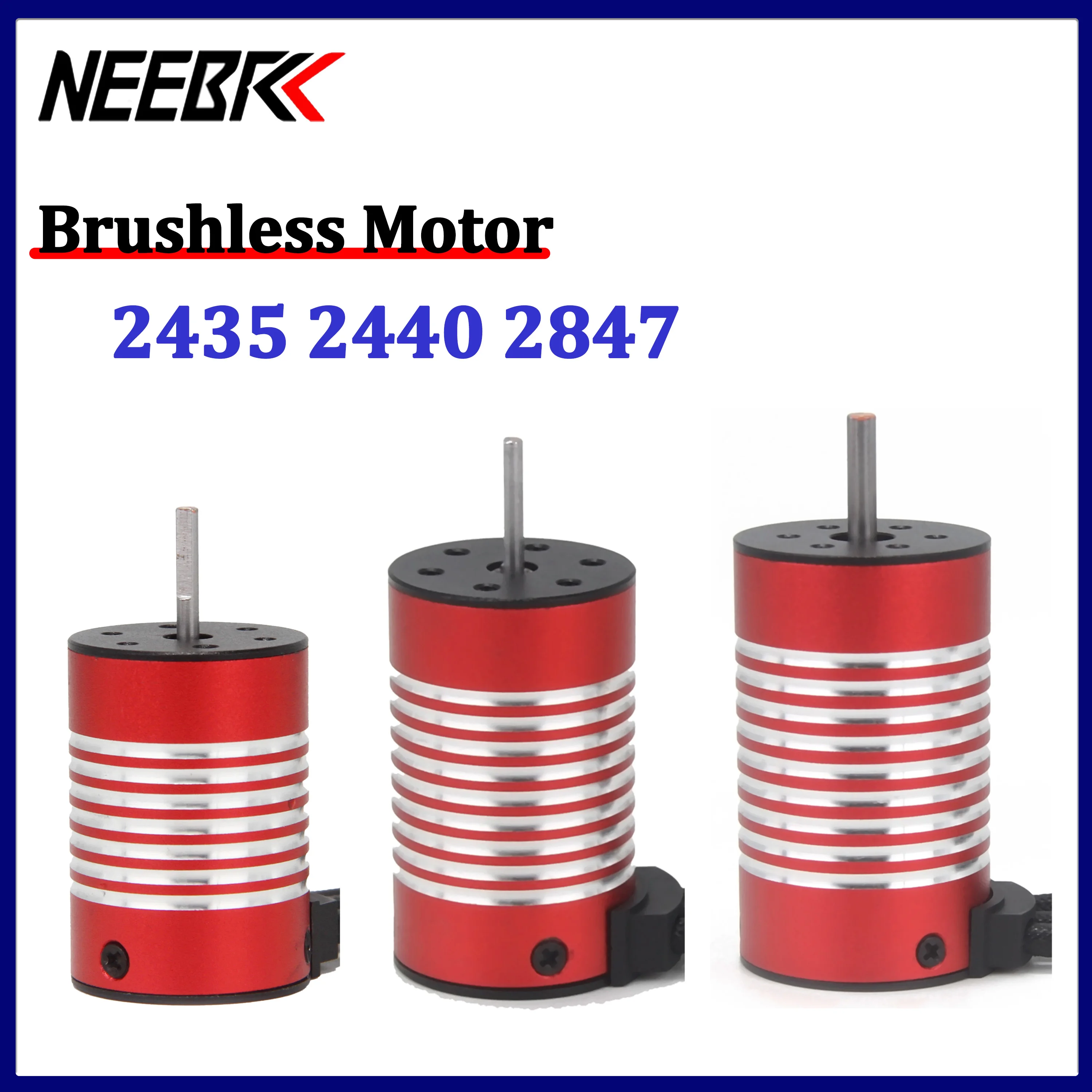 NEEBRC 2435 2440 2847 Brushless Motor 2.3 Shaft 2800KV 3500KV 4800KV 5600KV for 1/16 1/18 RC Racing Car Crawler Drift Upgrade
