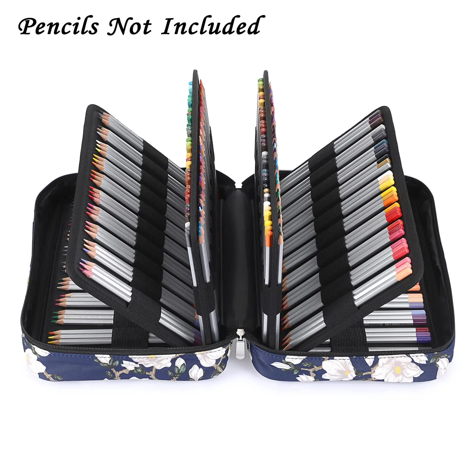 Large Capacity 300 Slots Pencil Case Pencil Bag for Students Artist Waterproof Multi-compartment Professional Pencil Organizer