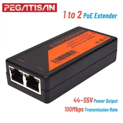 2 Port PoE Extender 100Mbps Poe Extender for Ip Port Max Extend 100m Transmission Extender for NVR IP Camera AP IP