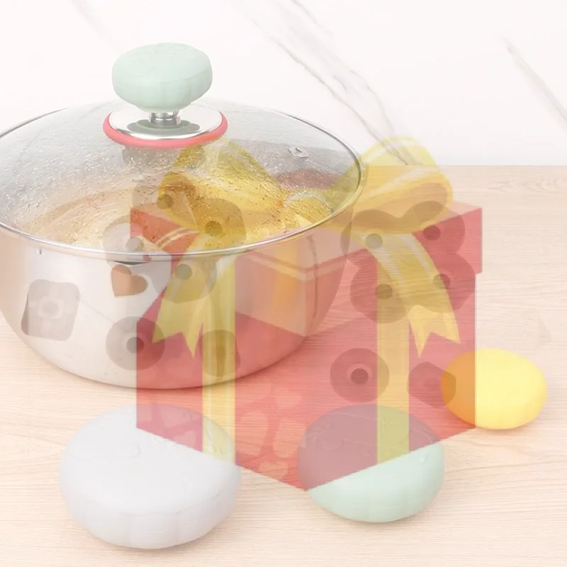 【HG】3Pcs Heat Resistant Pot Pan Lids Hat Cookware Universal Kitchen Silicone Knob Lifting Handle Cover Home Water Bottle Lids