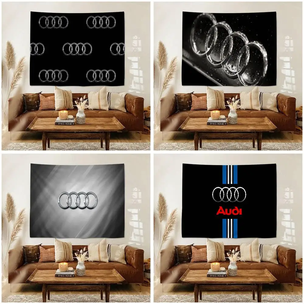 A-Audi Logo Cartoon Wandteppich Wandbehang Dekoration Haushalt Heimdekoration