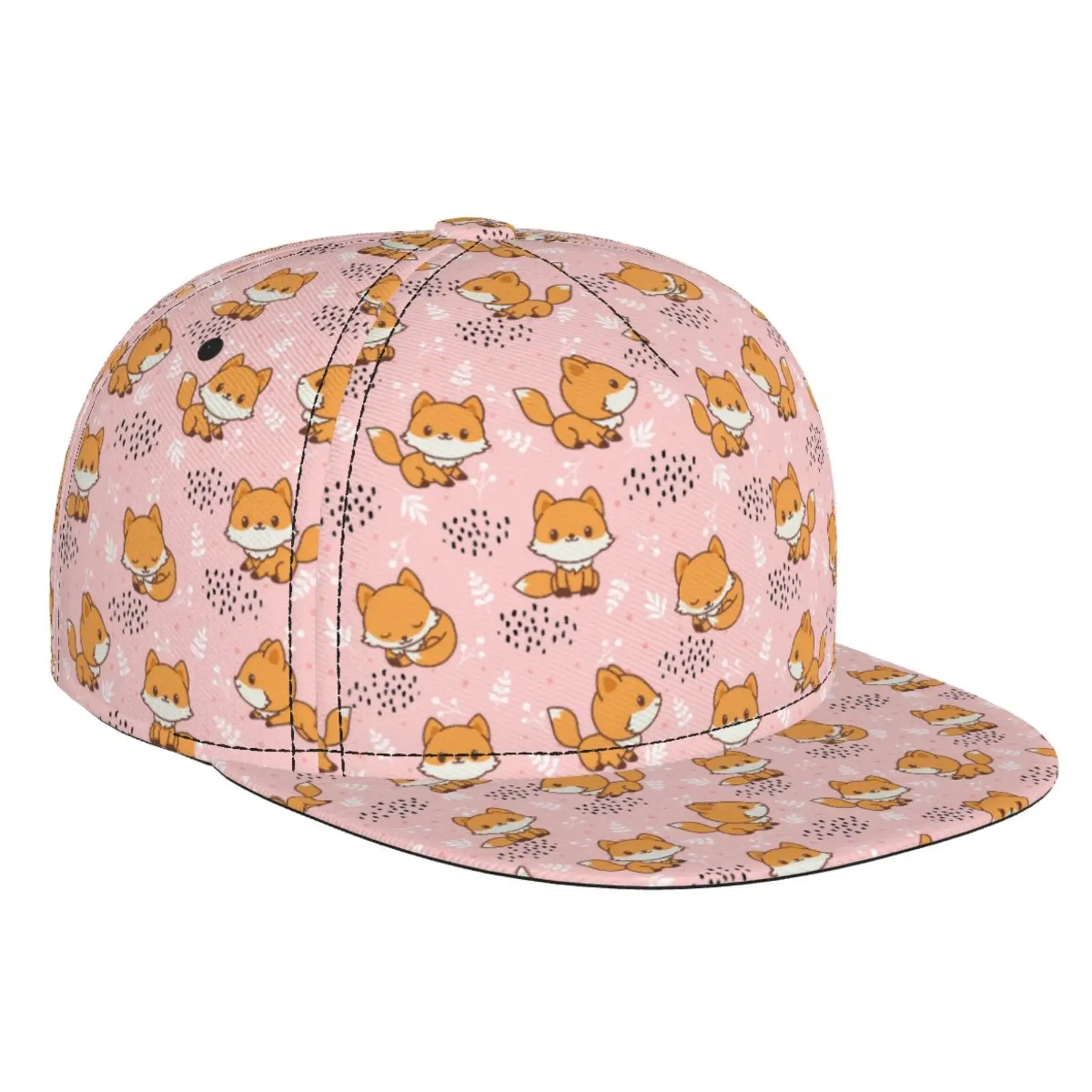 Squirrel Print Pattern Flat Brimmed Hat Street Skateboarding Hip-hop Hat Outdoor Casual Sun Shading Baseball Hat Universal