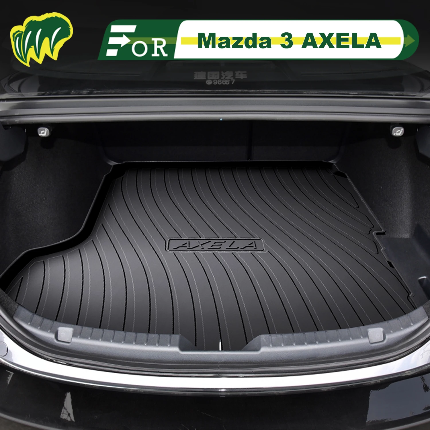 

For Mazda 3 AXELA 2006-2025 TPE Custom Fit Car Trunk Mat All Season Cargo Mat 3D Shaped Trunk Liner Rear Trunk Protection Mat