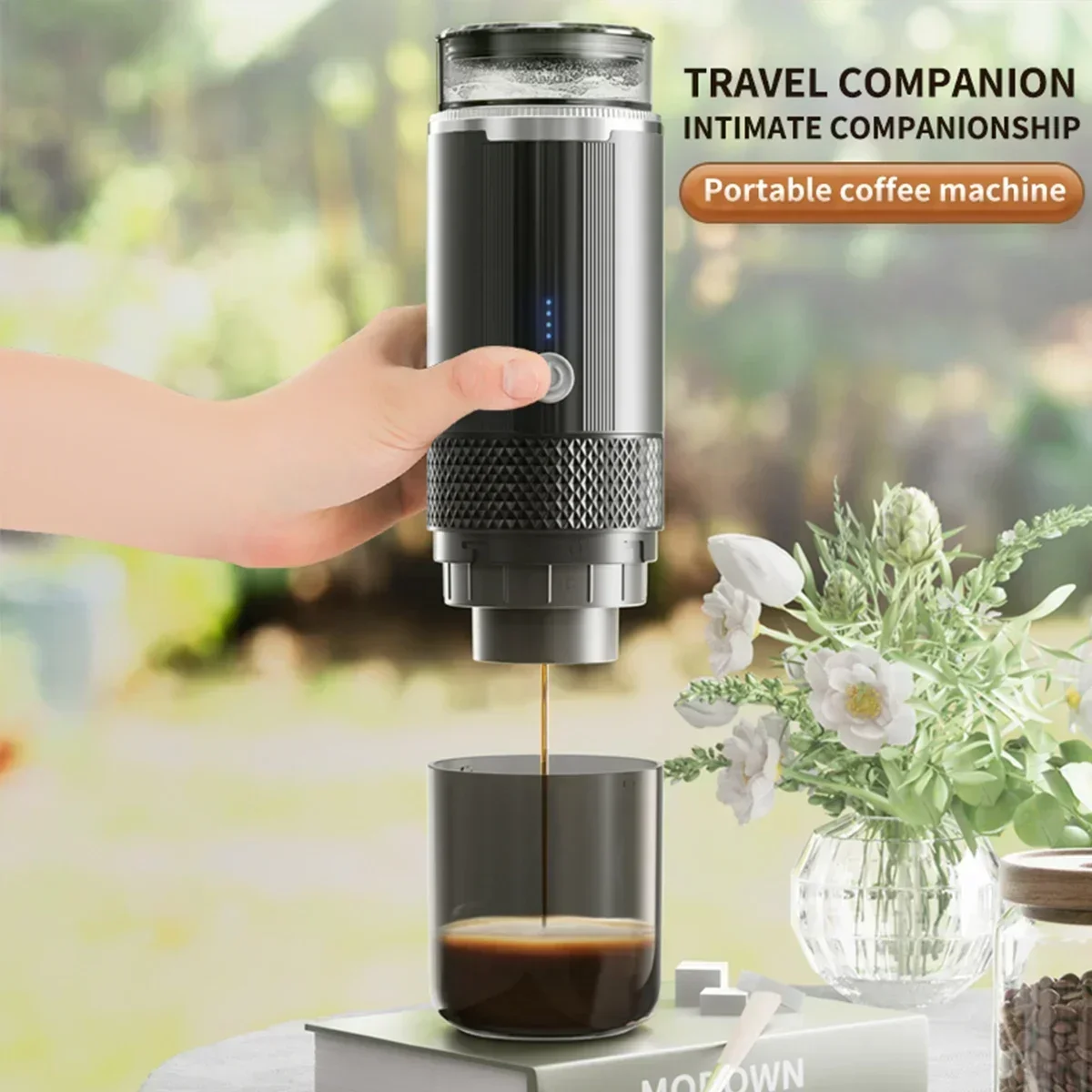 TINSOL Portable Coffee Maker Electric Capsule Grind Coffee Brewer is suitable for ground coffee and KCUP Capsule coffee capsules image 5