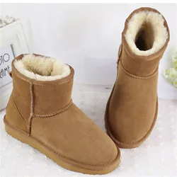 Women Shoes High Quality Cheap 2023 Cowskin Fashion Ankle Woman Snow Boots Warm Women's Winter Boots