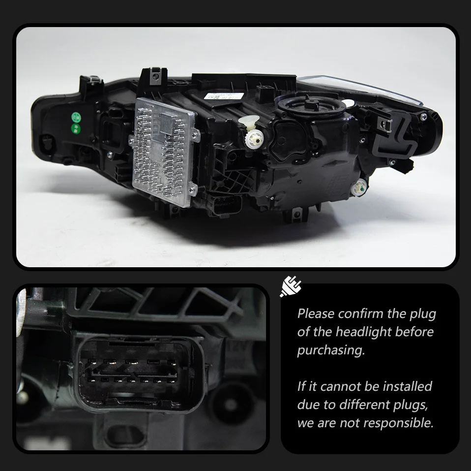 Für 2012–2019 BMW F30 Xenon modifizierte löffelförmige Scheinwerferbaugruppe LED-Blinkerzubehör