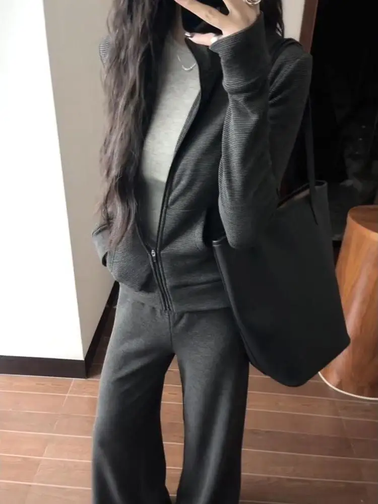 

Early Autumn Women's Faion 2025 New Arrival Profional Casual Two-Piece Set Korean Sle High-End Feelings Streetwear