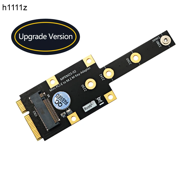 Mini PCI-E to NVME SSD Adapter Mini PCI Express to M.2 M Key Converter Riser Board Expansion Card for 2230 2242 2260 2280 M2 SSD