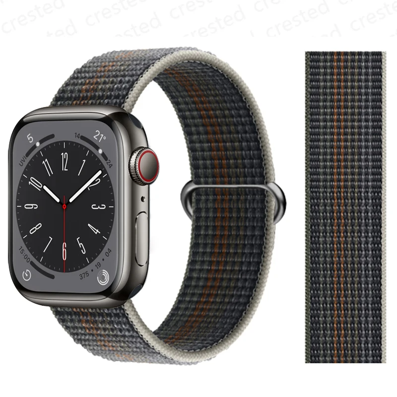 Nylon Strap For Apple Watch Band 44mm 40mm 45mm 49mm 42mm 41mm 38mm Bracelet belt Correa iWatch Series ultra2 3 4 5 6 Se 7 8 9