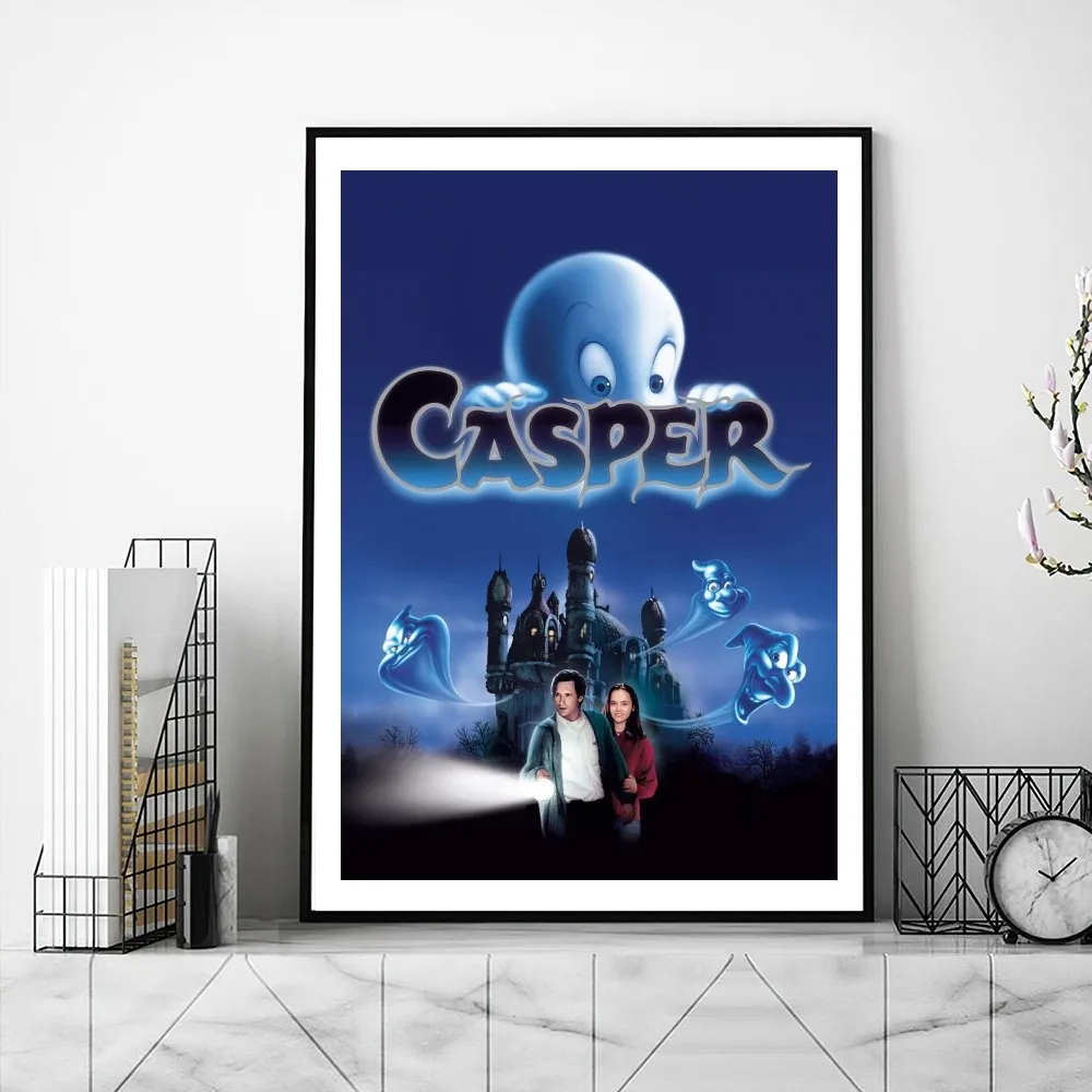 Casper the Friendly Ghost Poster Gallery Prints Self Adhesive Home Decor Decoration Wall Decals Living Room Sticker