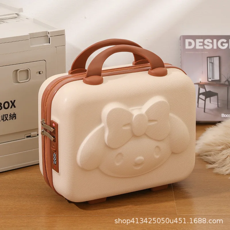 14 Inches Suitcase Cute My Melody Bow Tie 14 Inches Mini Suitcase Cosmetic Case Anime Souvenir Gift Box Sanrios Wedding Box