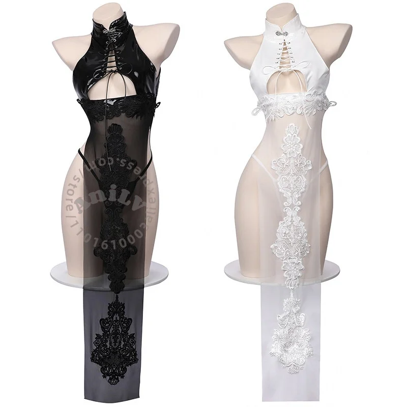 

Игровой костюм AniLV NieR 2B: Сексуальное белье, женское платье Ханьфу, пеньюар, эротический наряд, косплей-костюм