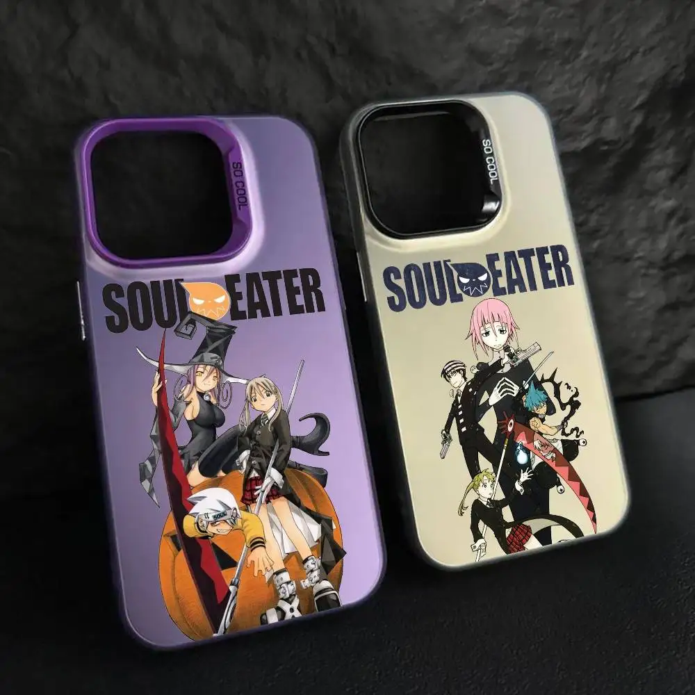 Funda para teléfono Soul Eater Manga para iPhone 17, 16, 15, 14, 13, 12, 11, Mini, Pro, MAX, mate y a prueba de golpes.
