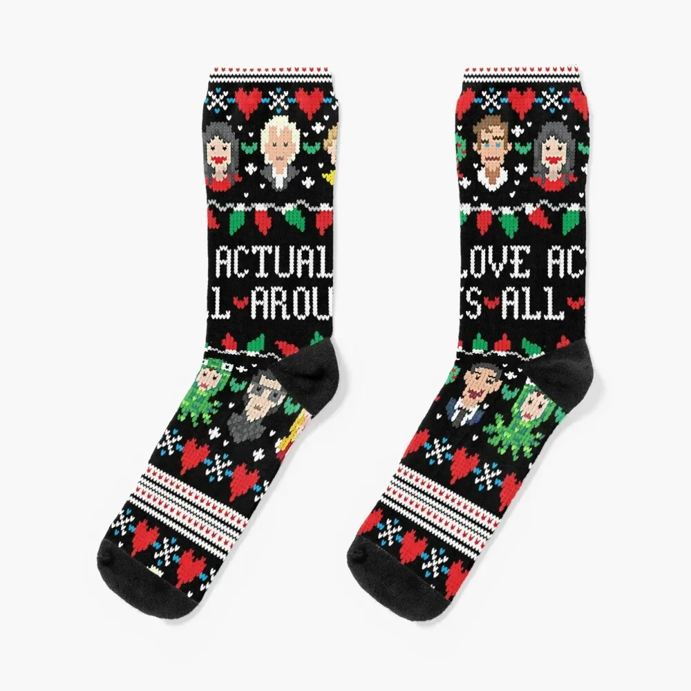 

Vintage Gift Love Actually Ugly Christmas The Best Men Women Socks warm winter winter thermal Lots Boy Socks Women's