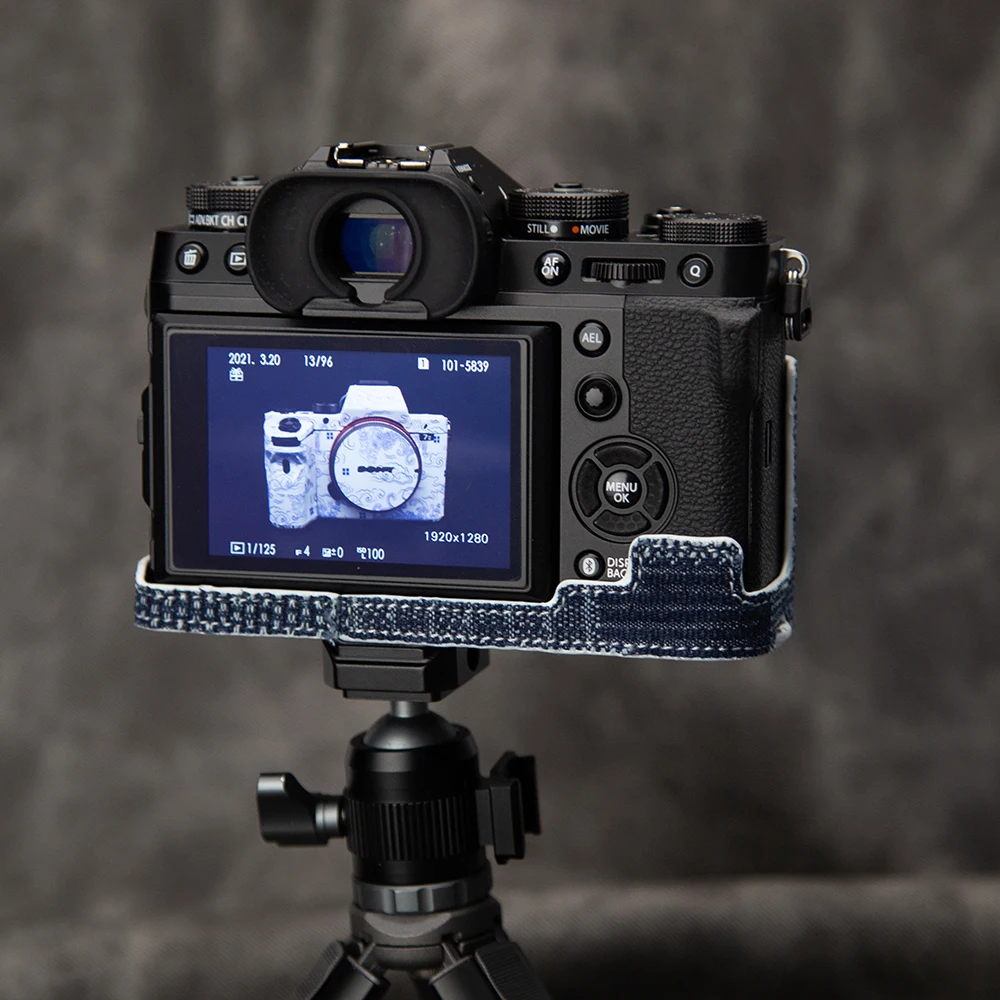Denim Blue Protective Case Genuine Leather XT5 Camera Bag Creativity Denim XT5 Bag Camera Bag dla Fujifilm XT5 X-T5 Case