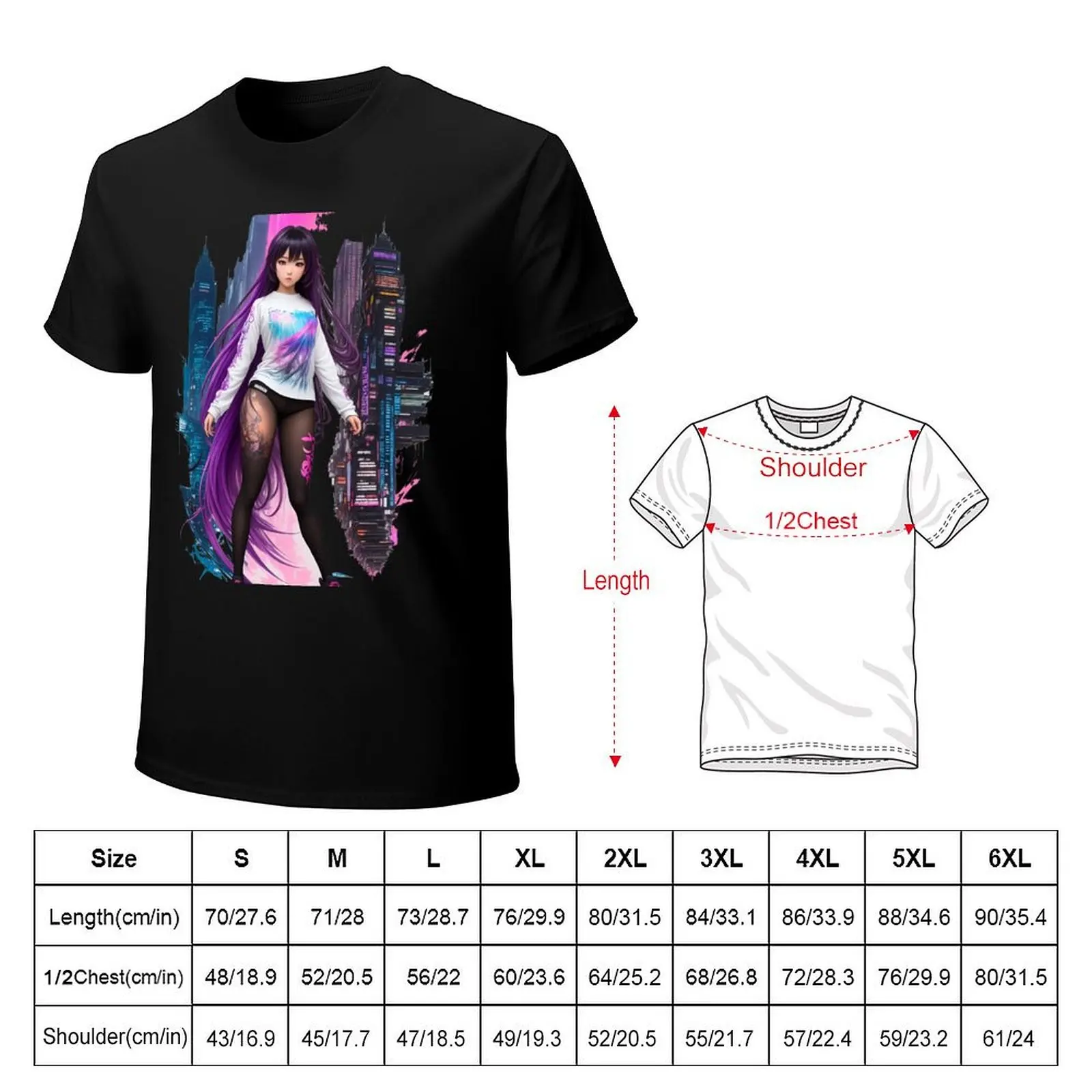 Beauty between 2 worlds T-Shirt Basic Short Sleeve Cotton Blend T-Shirt