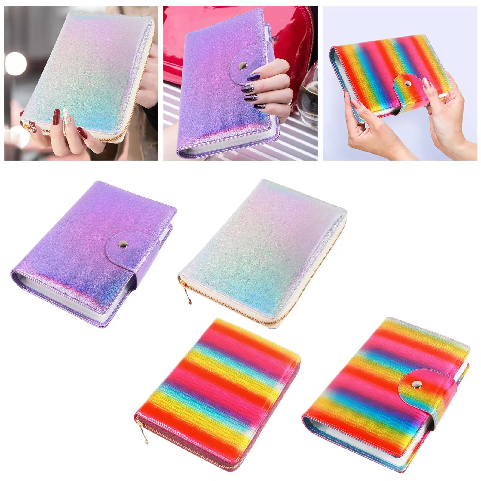 Nail Template Case Rectangular Snap Close DIY Tool, Style Bag Nail Stamping