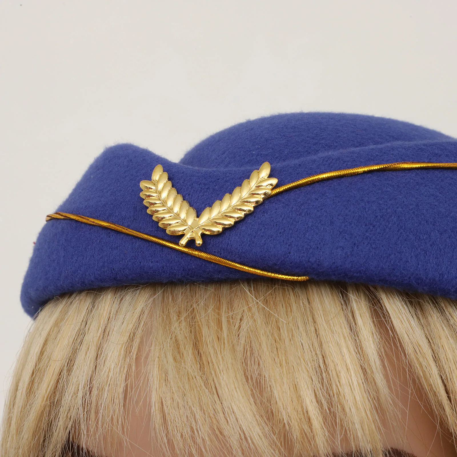 Halloween Baskenmütze Air Stewardess Cap Gold Spikes Dekorationen Bowler Hut für Orchester Ehrengarde Rezeption ist Cosplay Party