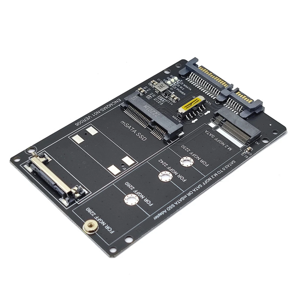 Tarjeta adaptadora NGFF+MSATA a SATA3.0 M2 KEY B-M SSD a conversión de interfaz 6G