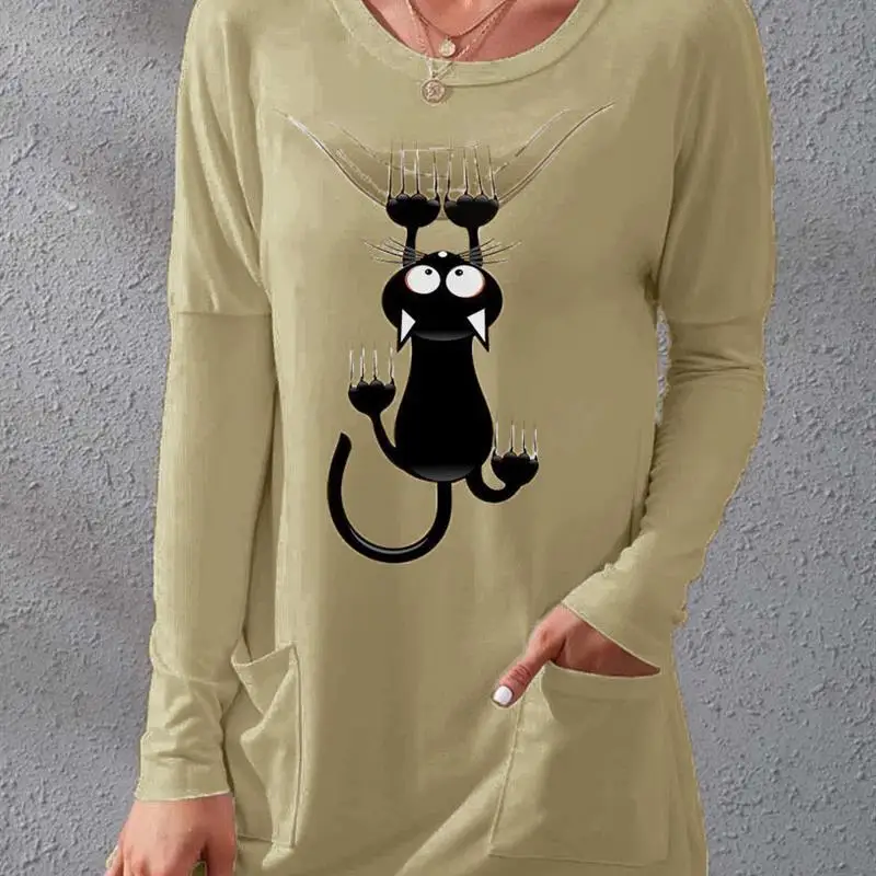 Taille ample Princ Sle longue Sve t-shirt et jupe ensemble tenue décontracté pour femmes tissu Polyester jupe trapèze Ci Walk