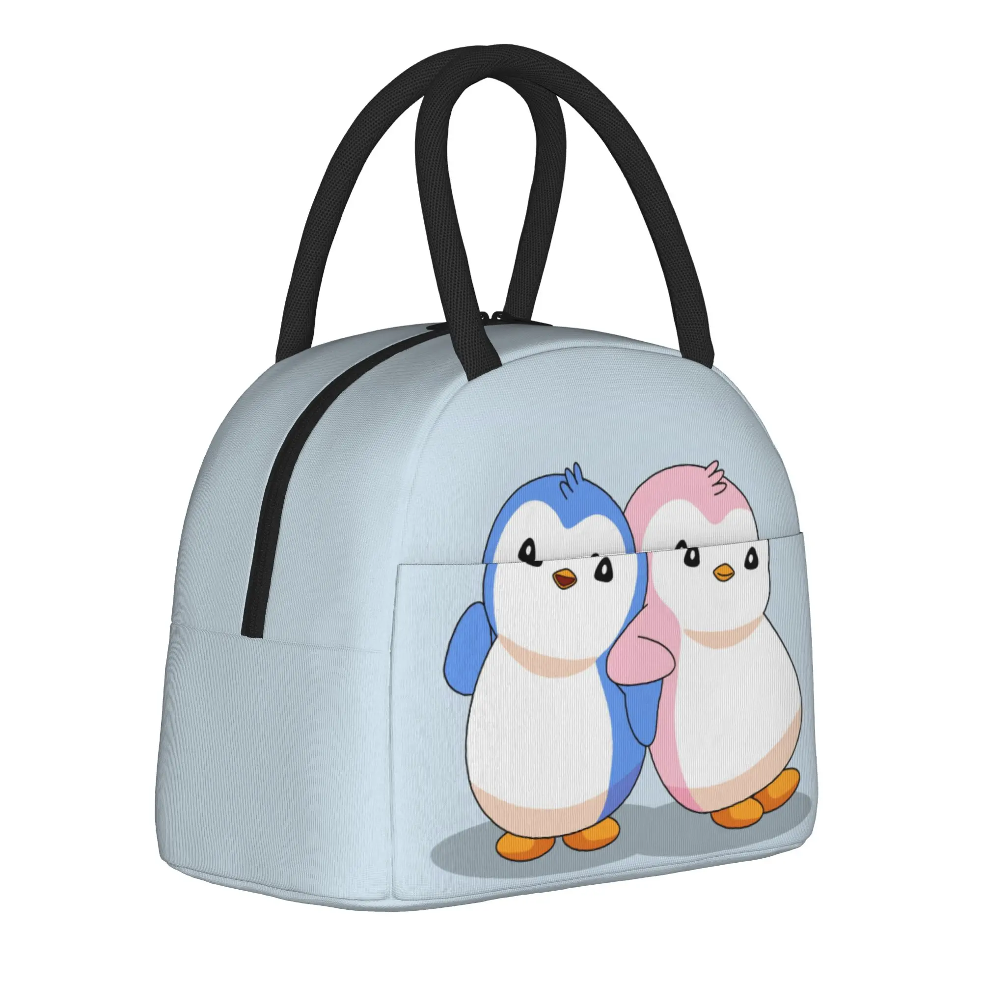 Cute P-Pudgy Penguin Insulated Lunch Bags Leakproof  Reusable Cooler Bag Tote Lunch Box Work  Picnic Men Women