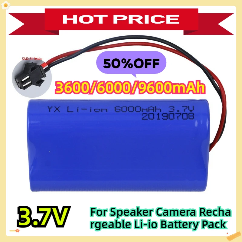 

For Speaker Camera 3.7V Rechargeable 3600MAH-9600Mah Li-io Battery Pack SM2.54