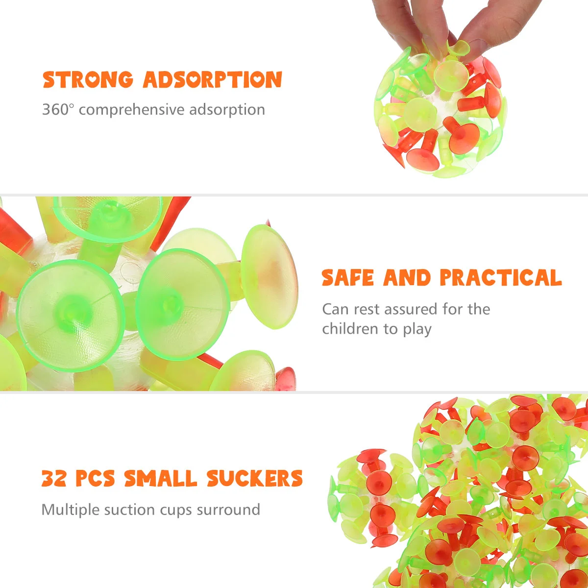 Toyvian 12PCS Children's Suction Ball Toy Parent-child Interaction Sucker Ball Kids Plaything Party Toy for Children