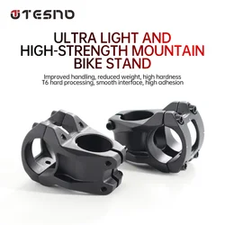 TESNO CNC Aluminum Alloy High-Strength Short Stem Handlebar 31.8mm for MTB Road Bike 28.6mm Steerer Tube Bicycle Accessories