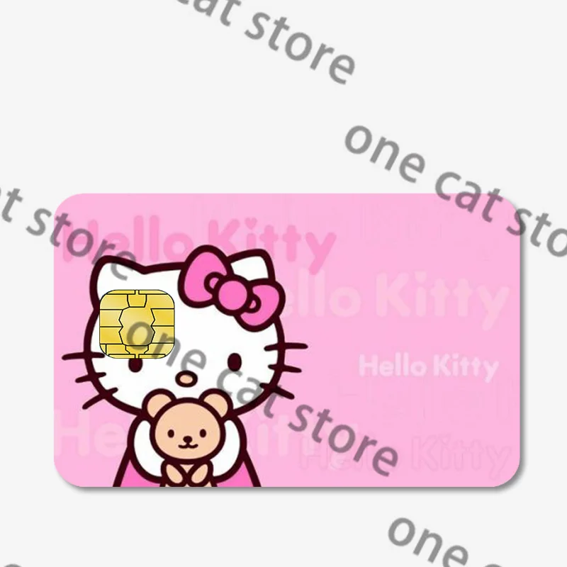 Melodie Kredit Debitkarte Aufkleber hello kitty Cartoon Film Aufkleber Film Haut Abdeckung Anime Film Abdeckung wasserdichte Poker Spielzeug Geschenke