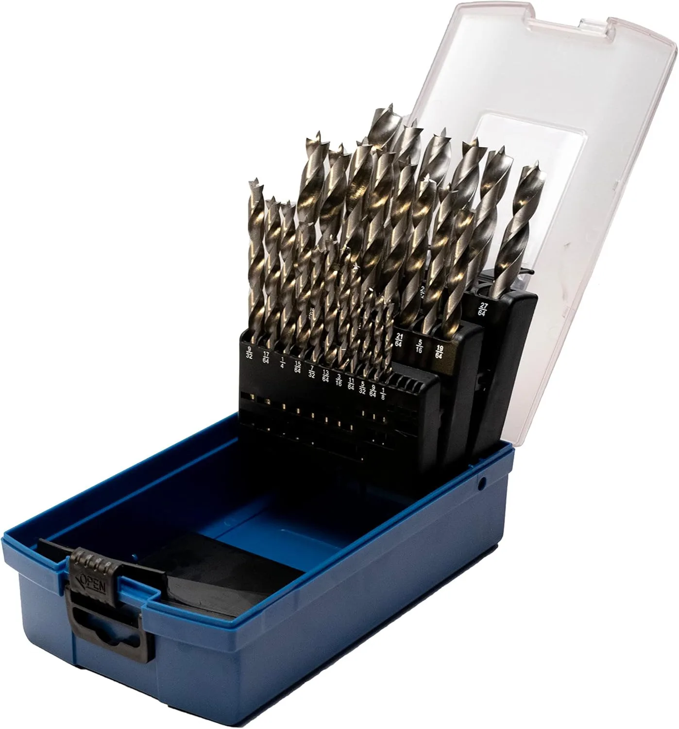 Durable 25-Piece HSS Brad Point DIY Drill Bit Set for Woodworking Tools