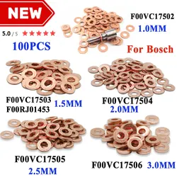 100PCS F00VC17505 Injector Nozzle Copper Washer F00VC17504 F00VC17503 F00VC17502 Diesel Sprayer Gasket F00VC17506 for Bosch Shim