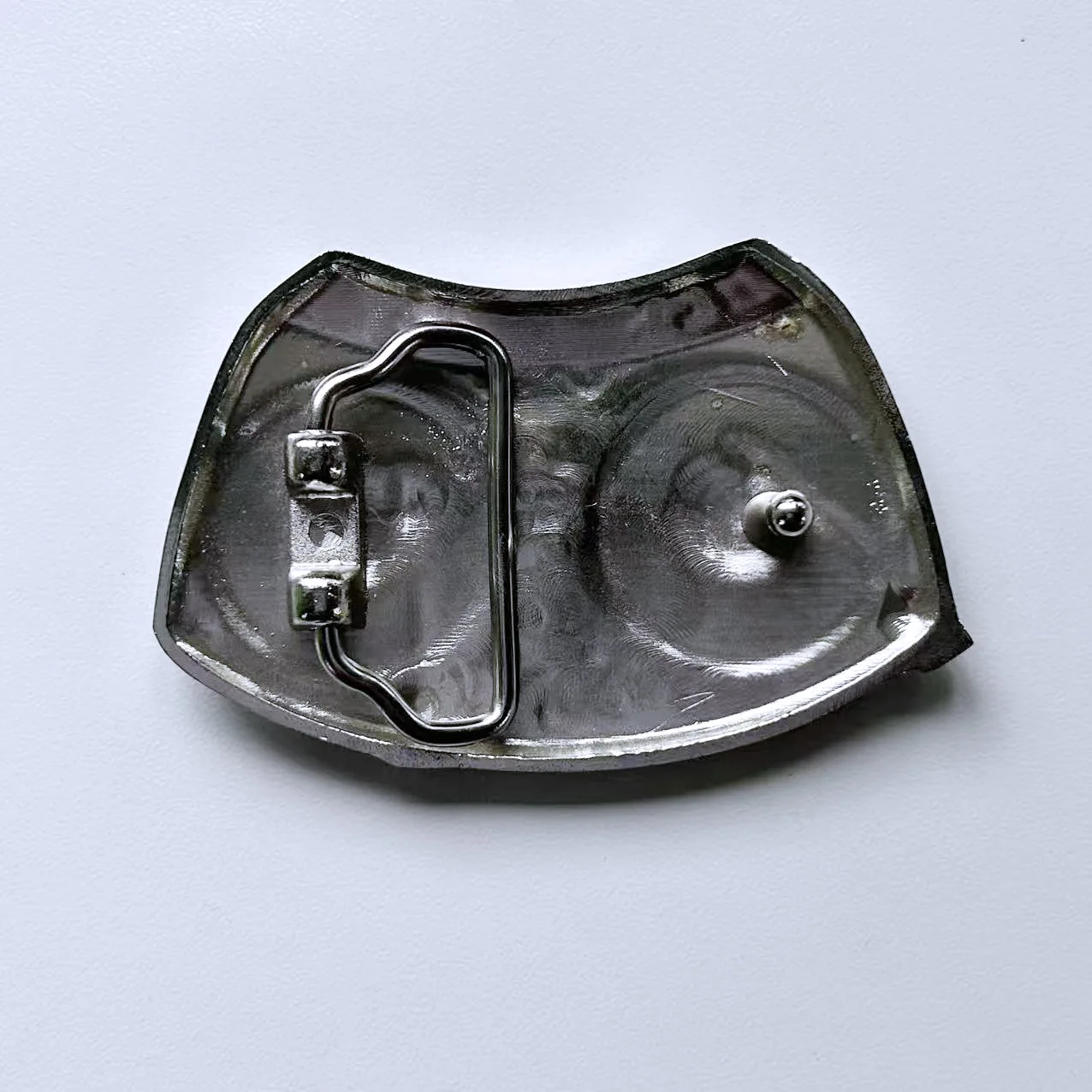 Bright Silver DJ Music Turntable Belt Buckle BUCKLE-MU063BR