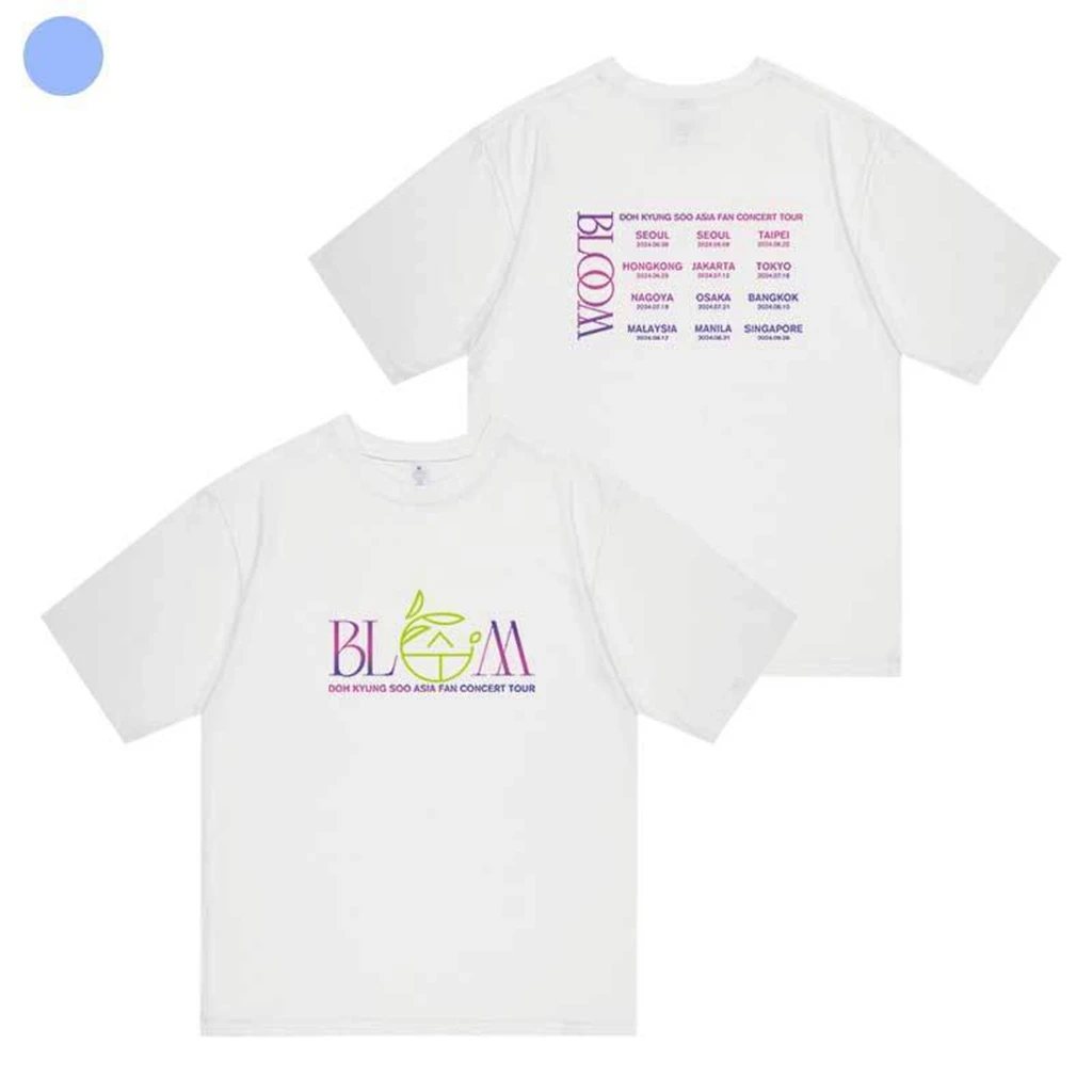 Y2K Women's Tops D.O.2024 BLOOM casual couple summer O-neck short-sleeved girls fashion Harajuku cotton T-shirt