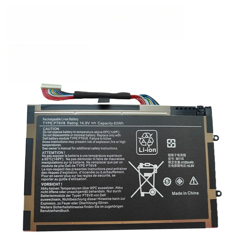 بطارية كمبيوتر محمول PT6V8 11.8 فولت 4100 مللي أمبير في الساعة لأجهزة الكمبيوتر المحمول Dell Alien M11x M14x R1 R2 R3 P18G P06T