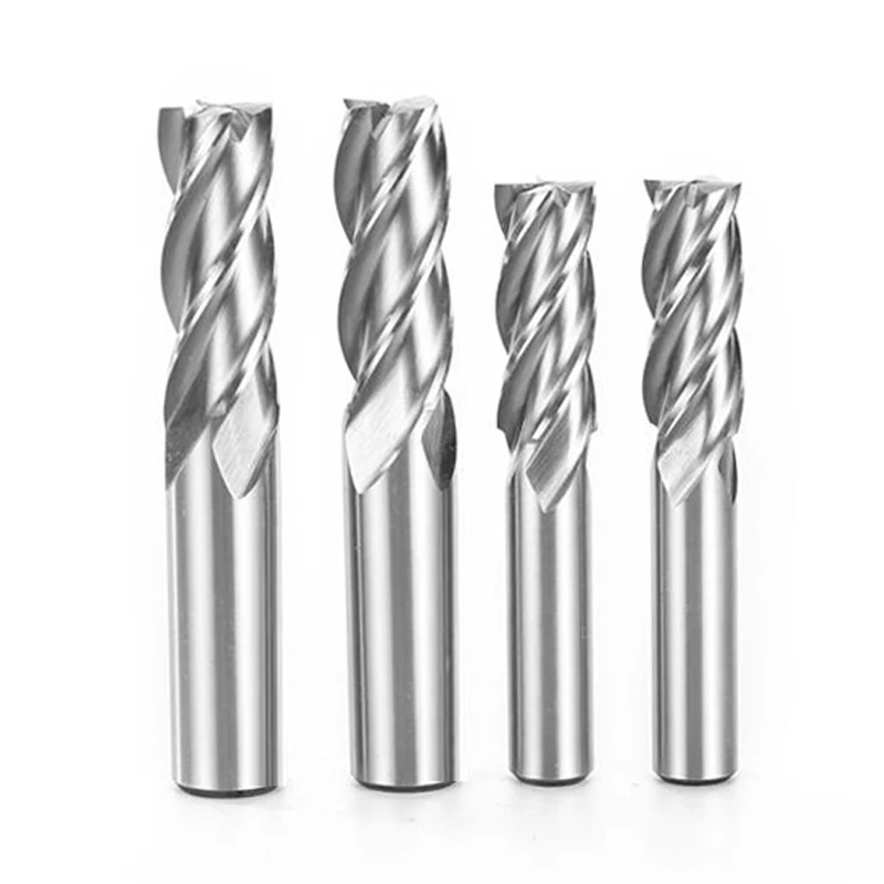 1PC End Mills High Precision HSS Metal Cutter 1 2 3 4 5 6mm 2 Flutes 4 Flutes Teeth Aluminum Milling Tool Key Seater Router Bit