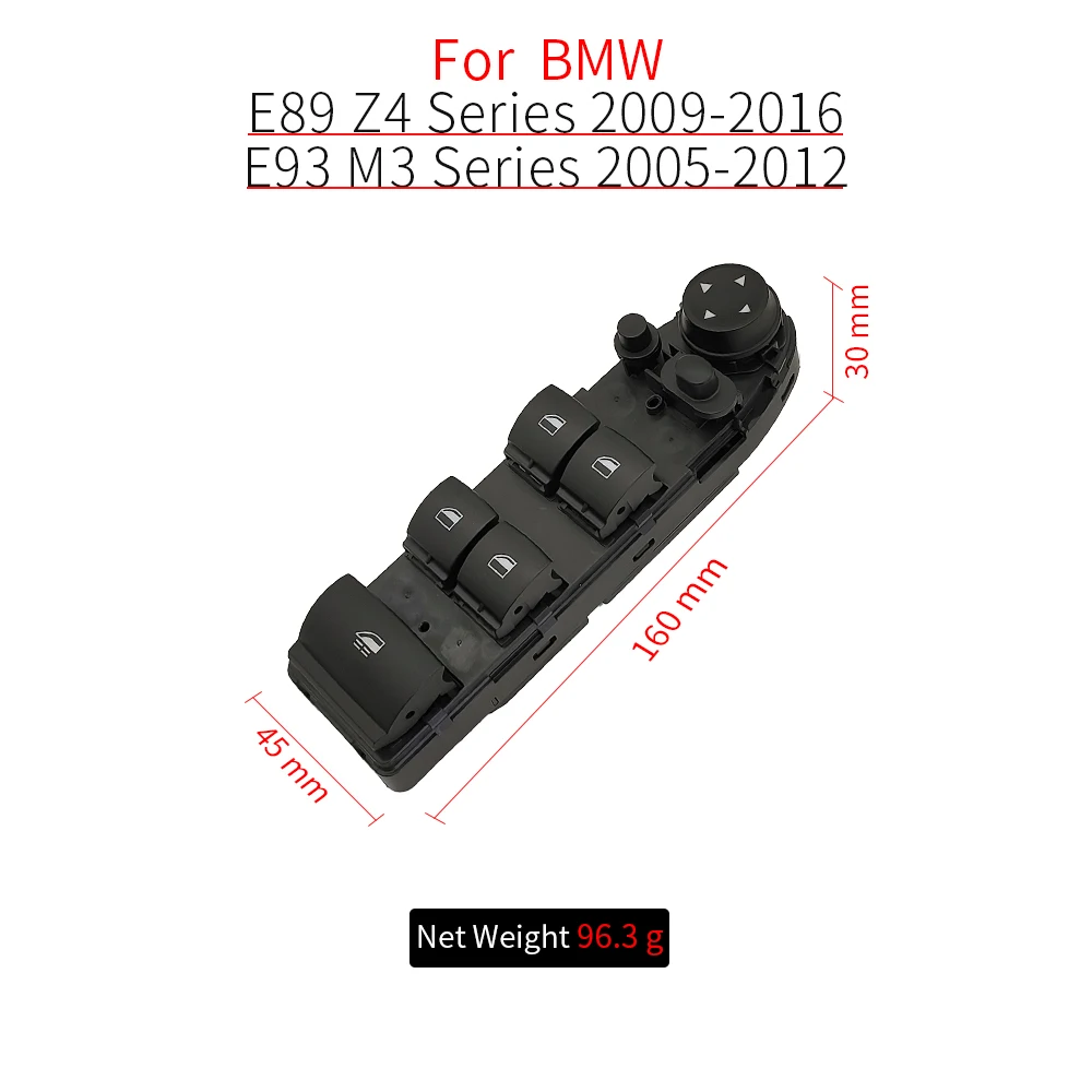 For BMW E89 E93 Car Front Master Electric Power Window Control Switch Replacement For BMW Z4 M3 330i 335i 61319217365