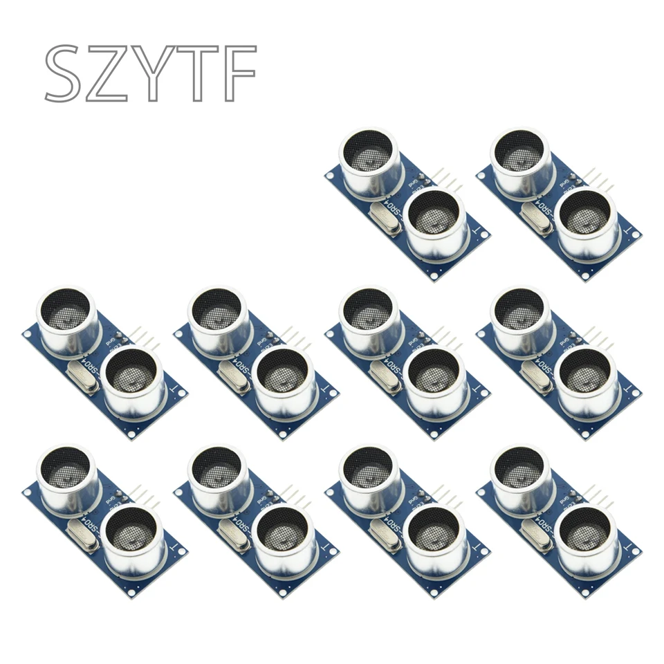 10 Uds módulo ultrasónico HC-SR04 Sensor transductor de medición de distancia HC SR04 HCSR04 transductor ultrasónico