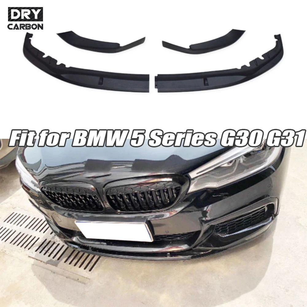 

ABS Carbon Look Front Bumper Lip Car Accessories For BMW 5 Series G30 G31 G38 540i M Sport M Style 2017 2018 2019