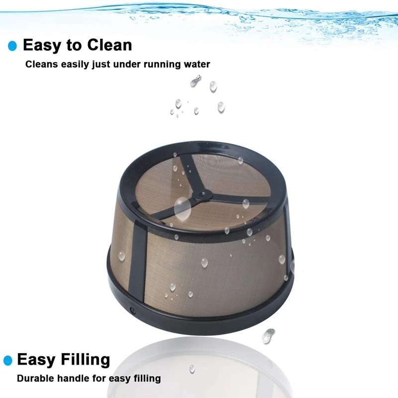 Reusable Mesh Ground Coffee Filter Basket For K-Duo Essentials And For K-Duo Brewers Machine Coffee Cup Pod For K Cup
