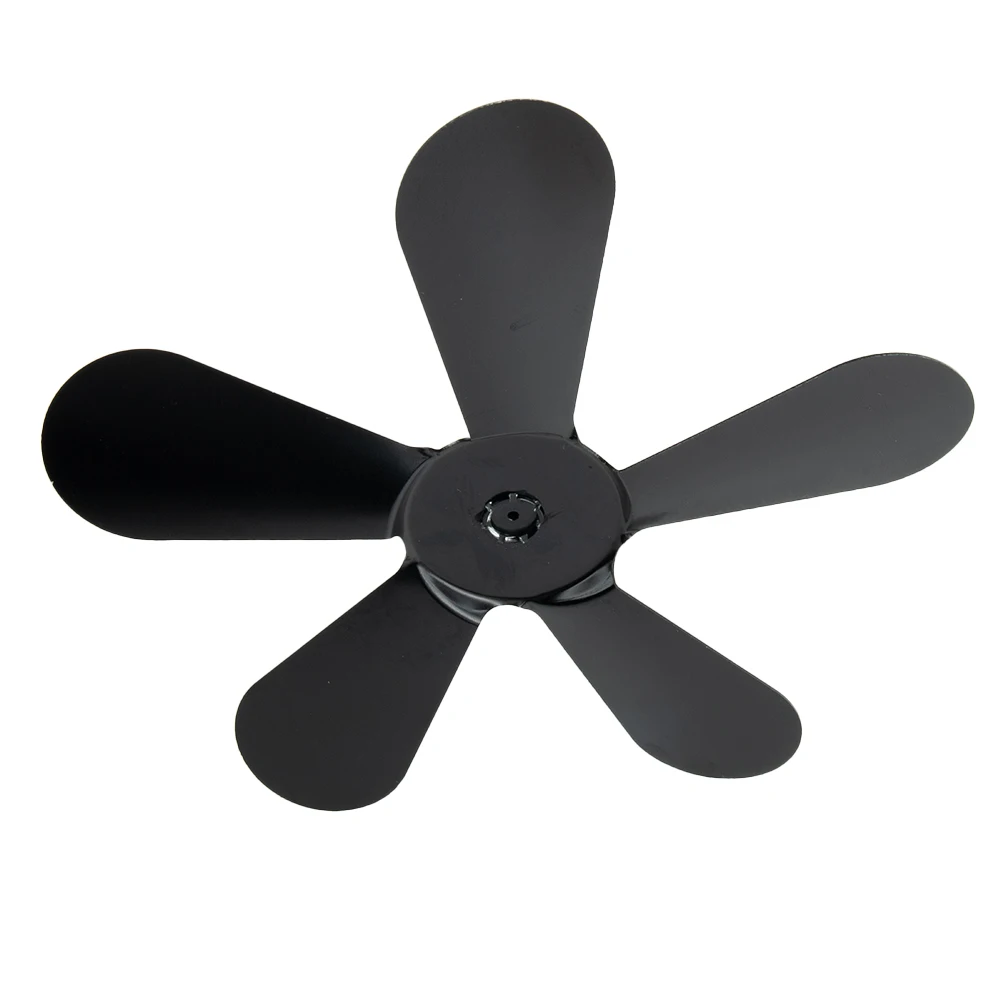 For Heat Powered Fan Blade Lightweight Log Replacement Stove Fan Wood 172mm 5-Blade Aluminum Alloy  For Heat Powered