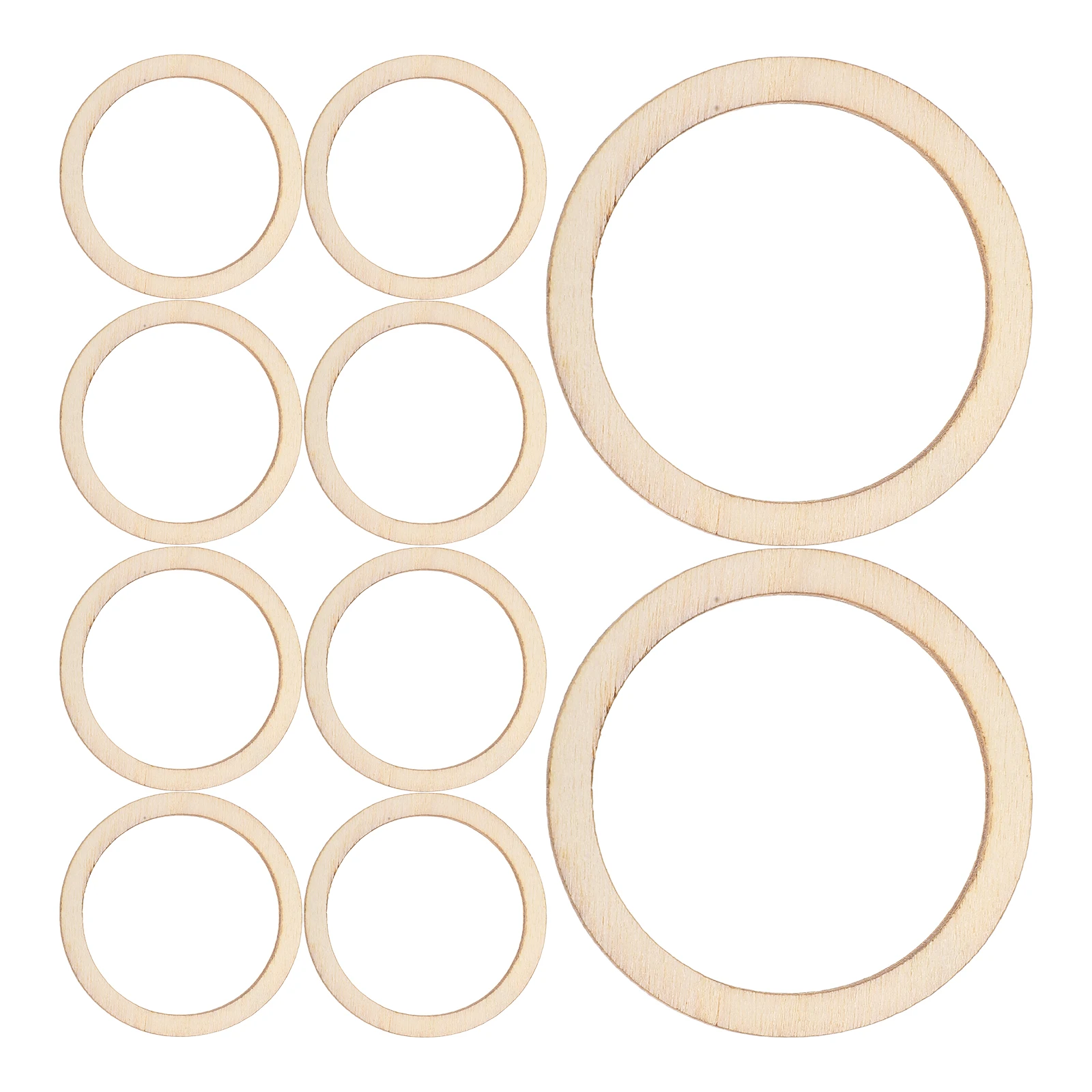 

100 Pcs Circle Wooden Pieces Hollowed Wood Slice Scrapbooking Embellishments Craft Decor Round Shape Wood Chip DIY Christmas