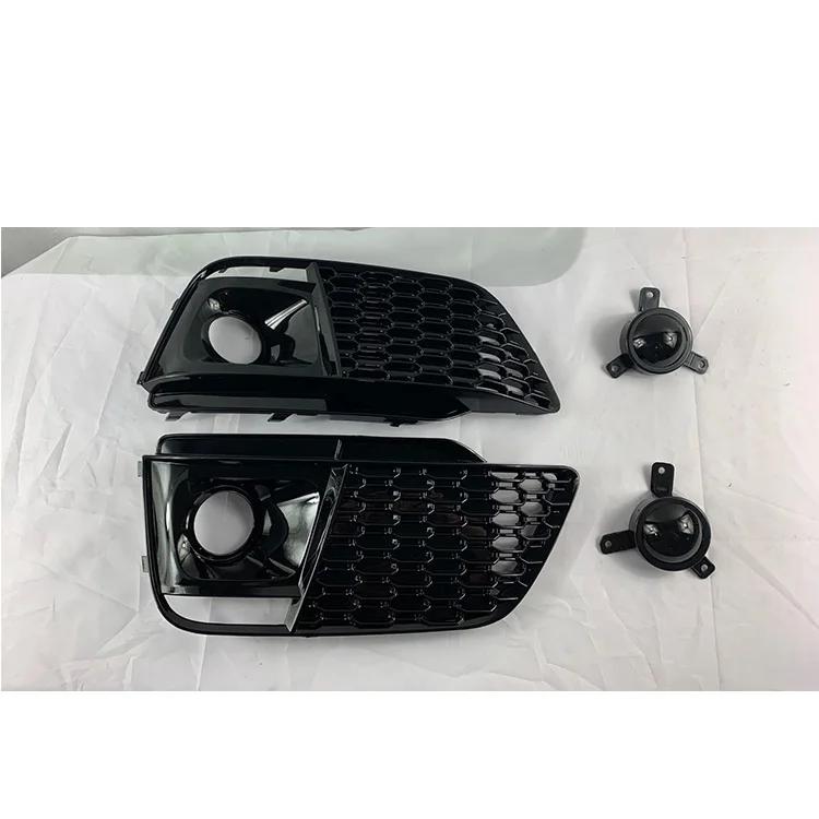 

Wholesale Price Auto Parts Q5 SQ5 RSQ5 Fog Grille Black S-line Honeycomb Fog Lamp Cover for Audi Q5L 2017-2019
