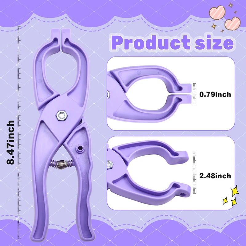 BAAG-Herramienta de seguridad para ojos, herramienta auxiliar para fijar ojos de seguridad para ganchillo, herramientas de ganchillo para proyectos Amigurumi